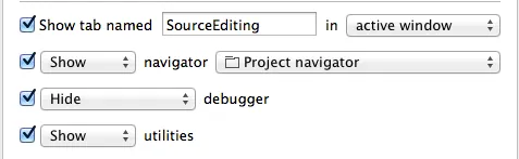 Screenshot of an Xcode behavior opening a related tool or script.