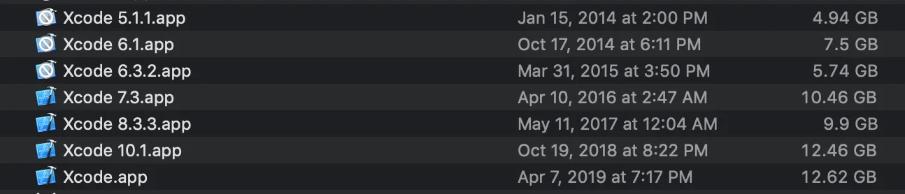 Screenshot of the Swift 5 migration results in Xcode.