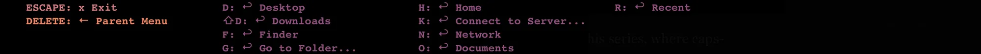 Finder submenu in Menuhammer