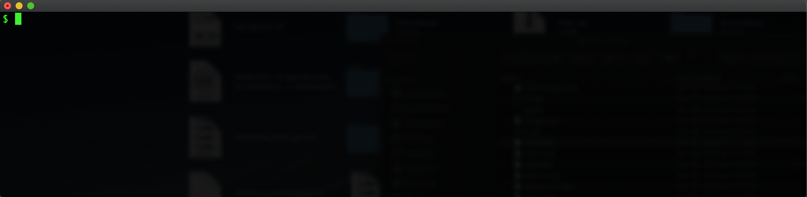 Animated demo of using fzf to search files.